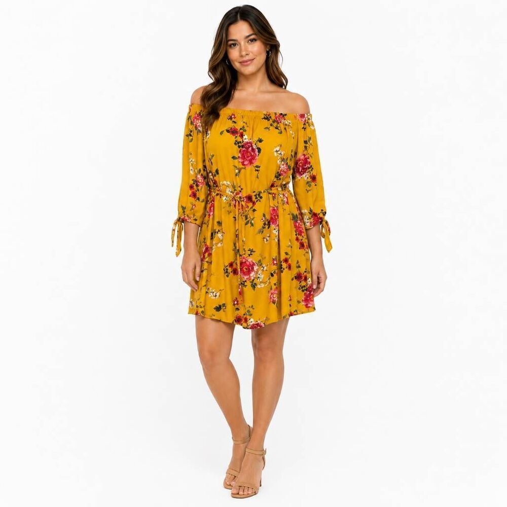 Rue 21 Floral Off Shoulder Dress Medium NWT
